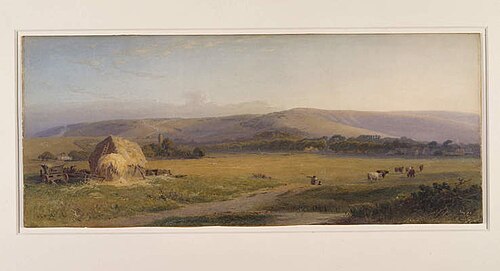 South Downs Pastures, 1867, Henry George Hine