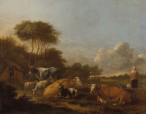 Landscape with Cattle (SK-C-162), 1650, Albert Klomp