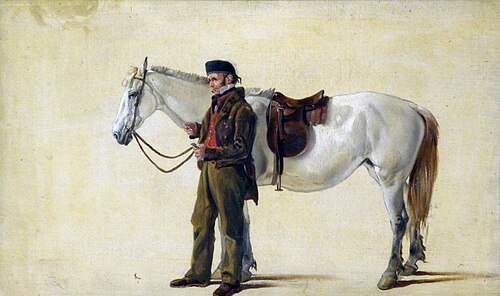 Grey Horse Led by a Scotsman, , Richard Ansdell