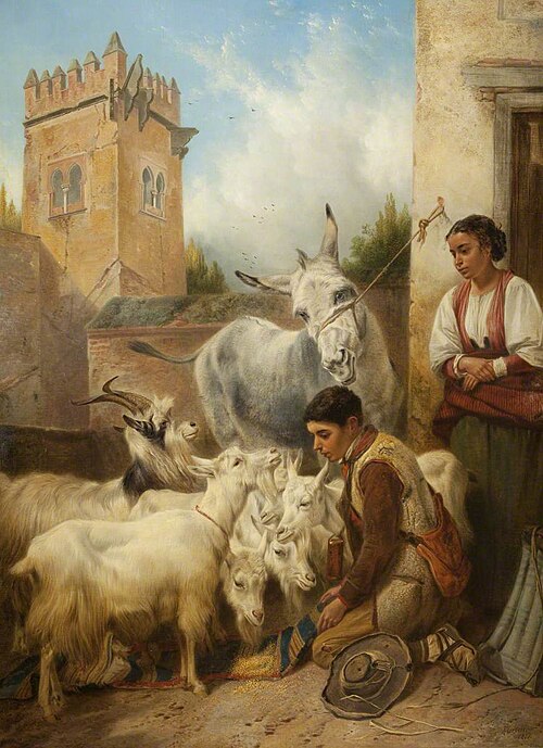 Feeding Goats in the Alhambra, 1871, Richard Ansdell