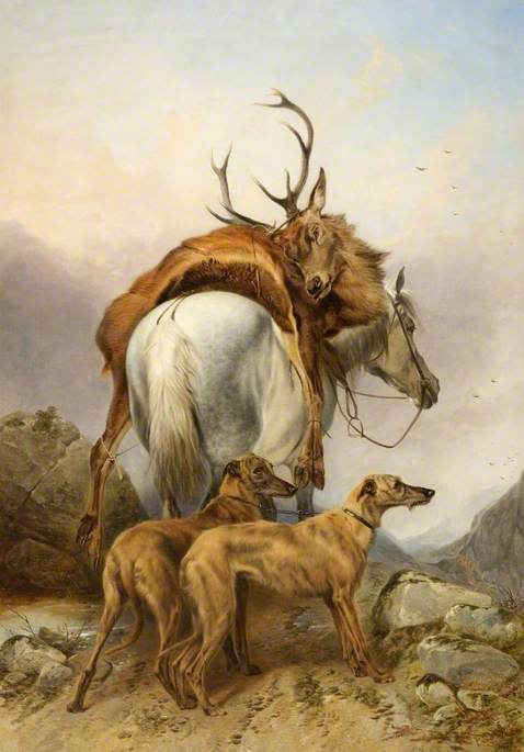 A Pony Carrying a Dead Deer, 1873, Richard Ansdell