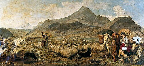 Drovers in Glen Sligachan, Isle of Skye, , Richard Ansdell