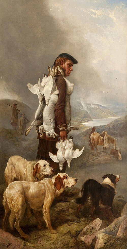 Winter Shooting, Hares and Ptarmigan, 1869, Richard Ansdell