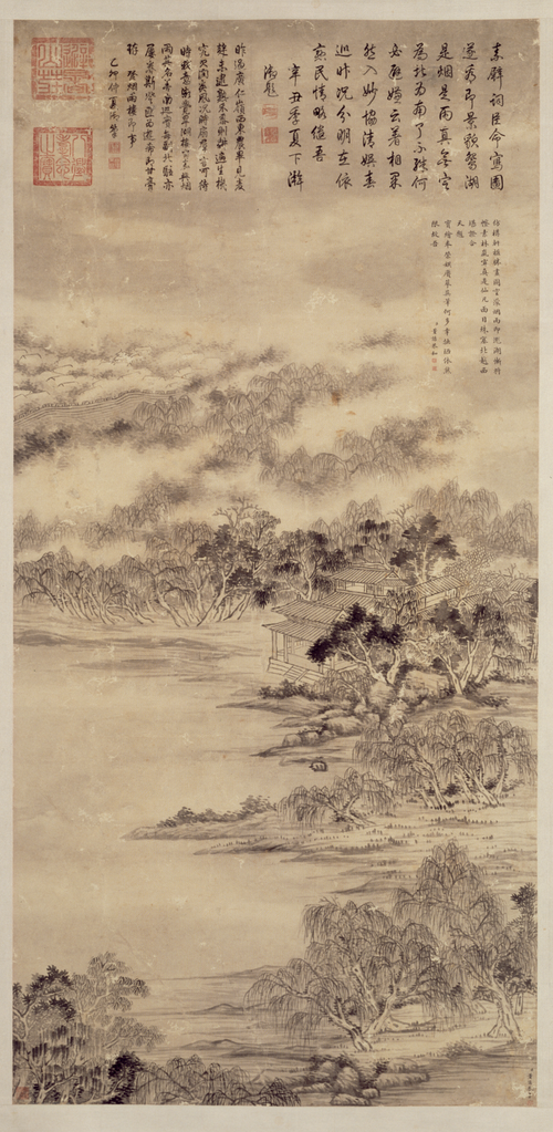 董诰烟雨楼图轴, , Dong Gao