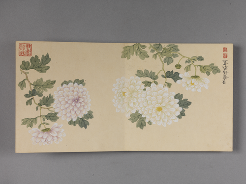 董诰金英凝露图小册, , Dong Gao