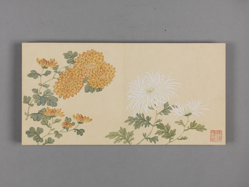 董诰陶篱益寿图小册, , Dong Gao