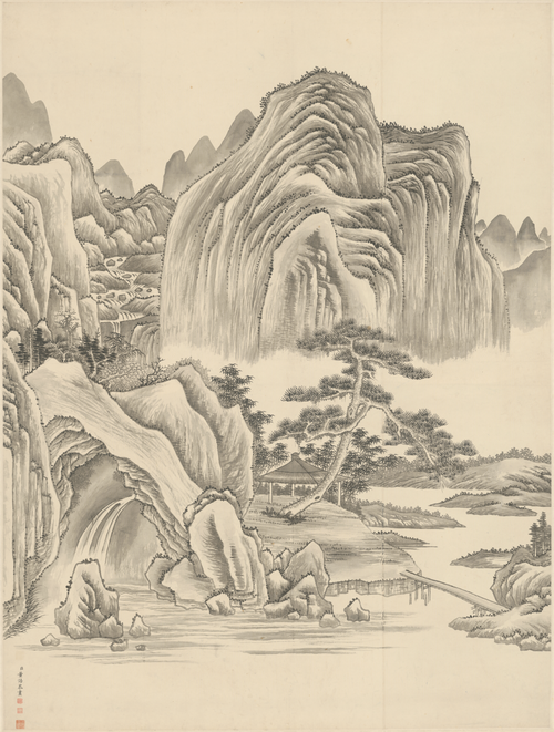 董诰林泉幽境中堂, , Dong Gao