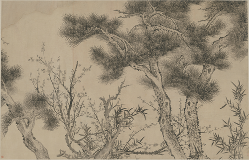 董诰松竹梅横轴, , Dong Gao