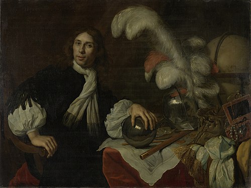 Posthumous portrait of Aucke Stellingwerff, Admiral of Friesland, killed in 1665 at Lowestoft by a c, 1670, Lodewijk van der Helst