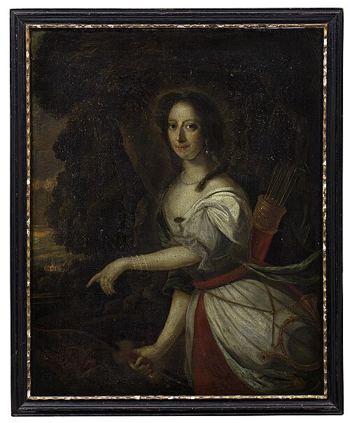 Severina Cornelia ten Berge als Diana, 1680, Lodewijk van der Helst