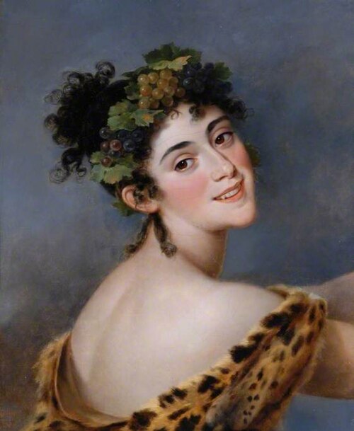Madame Bigottini (1785–1858), as a Bacchante, 1817, Jacques-Antoine Vallin