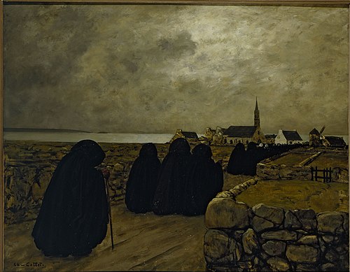 Messe basse en hiver (Bretagne), 1902, Charles Cottet