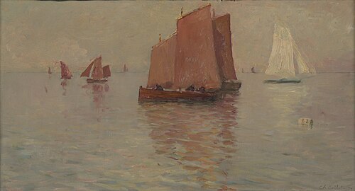 Les Voiles rouges, 1894, Charles Cottet