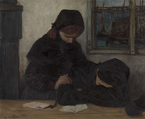 Deuil à Ouessant, 1903, Charles Cottet