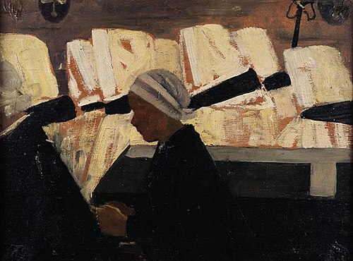 Enterrement en Bretagne, 1900, Charles Cottet