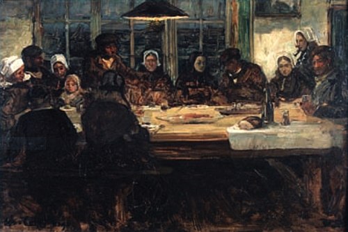 Au pays de la mer: Le repas des adieux, 1898, Charles Cottet