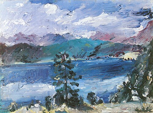 Walchensee mit Lärche, 1921, Lovis Corinth