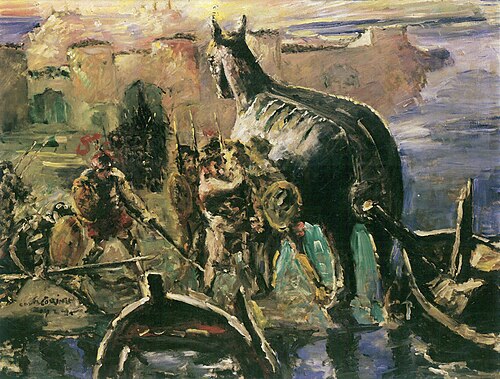 Das Trojanische Pferd, 1924, Lovis Corinth