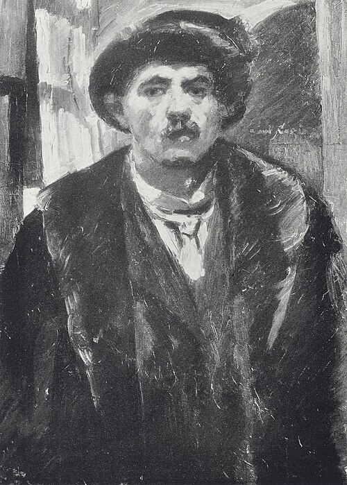 Selbstporträt in Pelz und Pelzbarett, 1916, Lovis Corinth