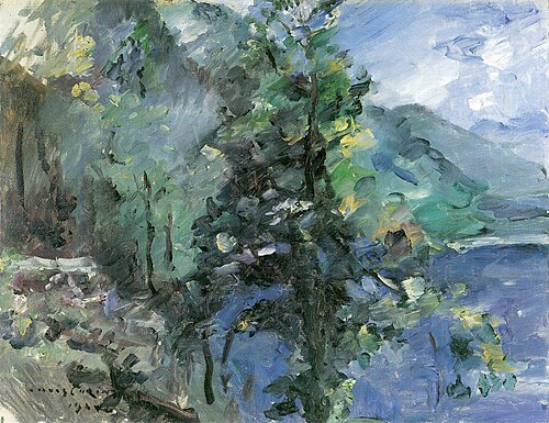 Walchensee mit Abhang des Jochberges, 1924, Lovis Corinth