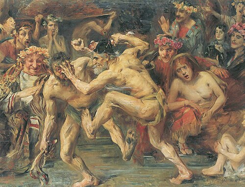 Odysseus Fighting with the Beggar, 1903, Lovis Corinth