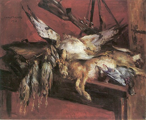 Jagdstillleben, Hase und Rebhühner, 1910, Lovis Corinth
