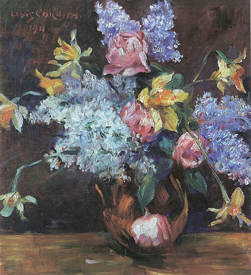Roses, lilacs and daffodils, 1911, Lovis Corinth