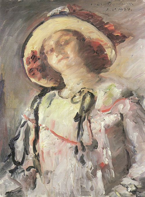 Wilhelmine mit gelbem Hut, 1924, Lovis Corinth