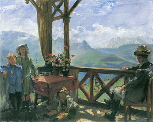 Terrasse in Klobenstein, Tirol, 1910, Lovis Corinth