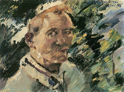 Kleines Selbstporträt vor dem Walchensee, 1921, Lovis Corinth