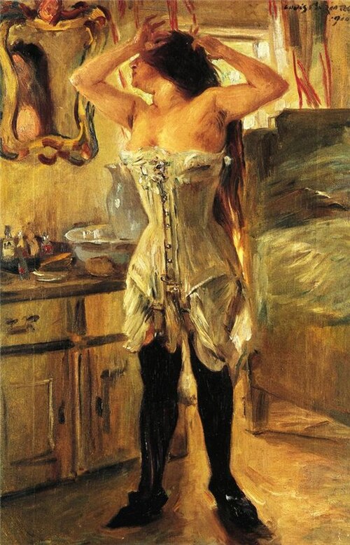 In a corset, 1910, Lovis Corinth