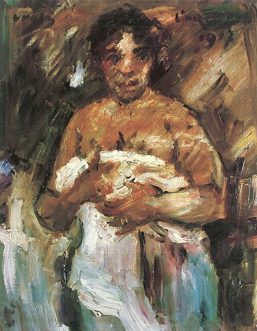 Mädchen, sich entkleidend, 1917, Lovis Corinth