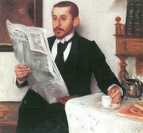 Porträt des Malers Benno Becker, 1892, Lovis Corinth