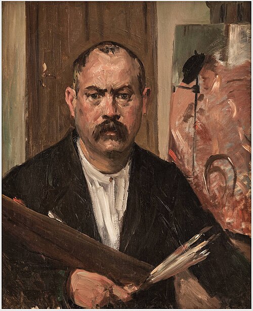 Self-portrait without a collar, 1900, Lovis Corinth