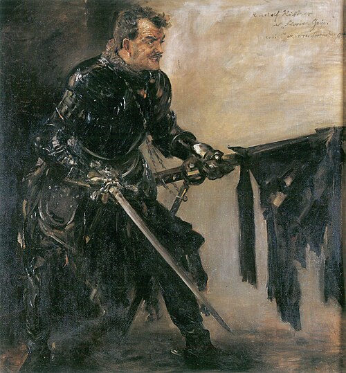 Porträt des Rudolf Rittner als »Florian Geyer« (I. Fassung), 1906, Lovis Corinth