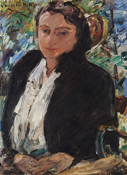 Porträt Charlotte Corinth in grüner Samtjacke, 1921, Lovis Corinth