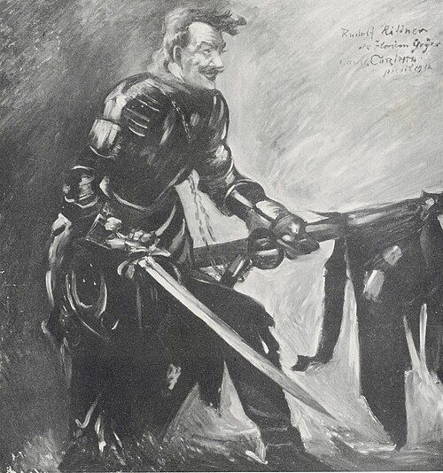 Porträt des Rudolf Rittner als »Florian Geyer« (II. Fassung), 1912, Lovis Corinth