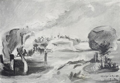 Dampfdrescherei in Niendorf, 1912, Lovis Corinth