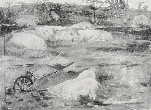 Schweinehof, 1903, Lovis Corinth
