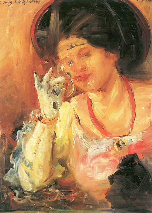 Dame mit Weinglas, 1918, Lovis Corinth