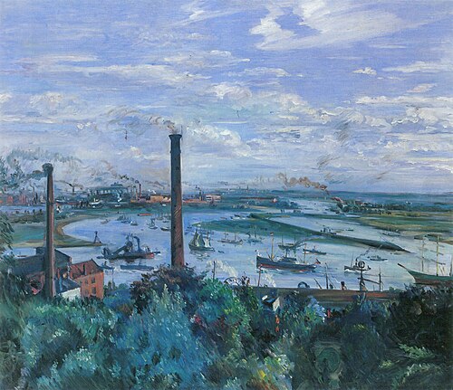 View of Köhlbrand, 1911, Lovis Corinth