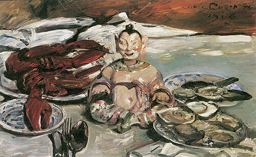 Pagode zwischen Hummern und Austern, 1916, Lovis Corinth