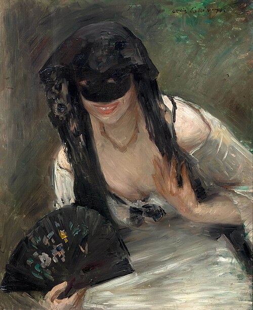 Mask in a white dress, 1902, Lovis Corinth