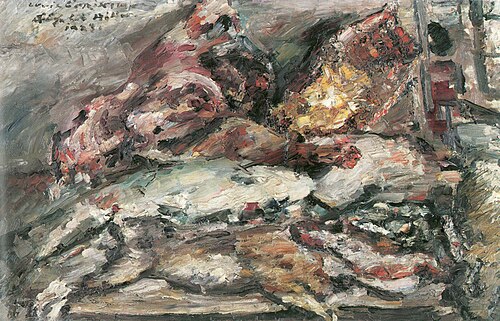 Viktiualien bei Hiller in Berlin, 1923, Lovis Corinth