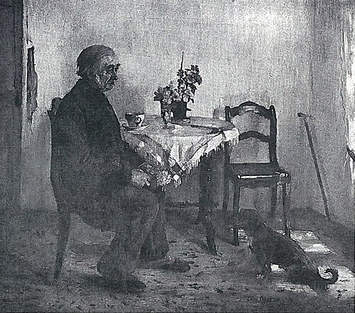 Alter Mann im Zimmer, 1891, Lovis Corinth