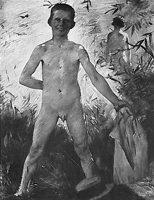 Badender Junge, 1892, Lovis Corinth