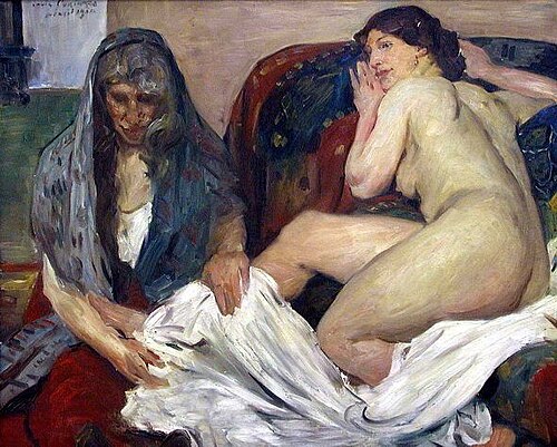 Fußwaschung (Bei der Toilette), 1910, Lovis Corinth