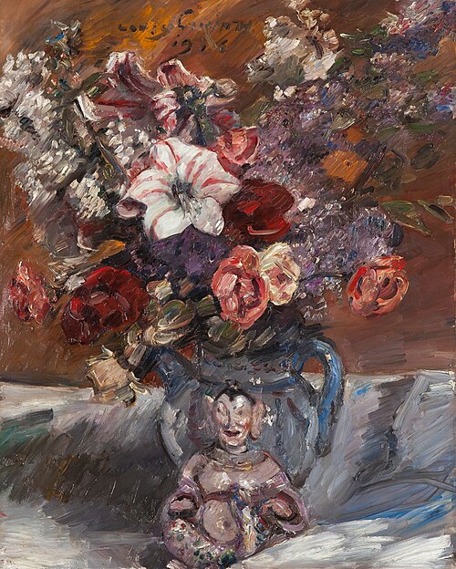 Blumen mit chinesischer Pagode, 1916, Lovis Corinth