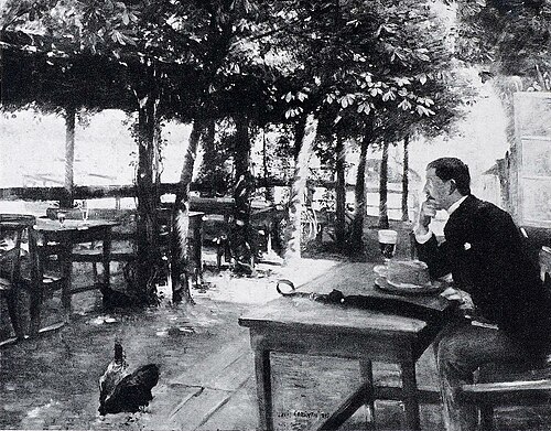 Wirtshausgarten am Pregel in Königsberg, 1893, Lovis Corinth