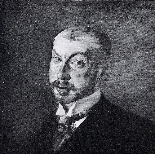 Porträt des Malers Friedrich Wahle, 1893, Lovis Corinth